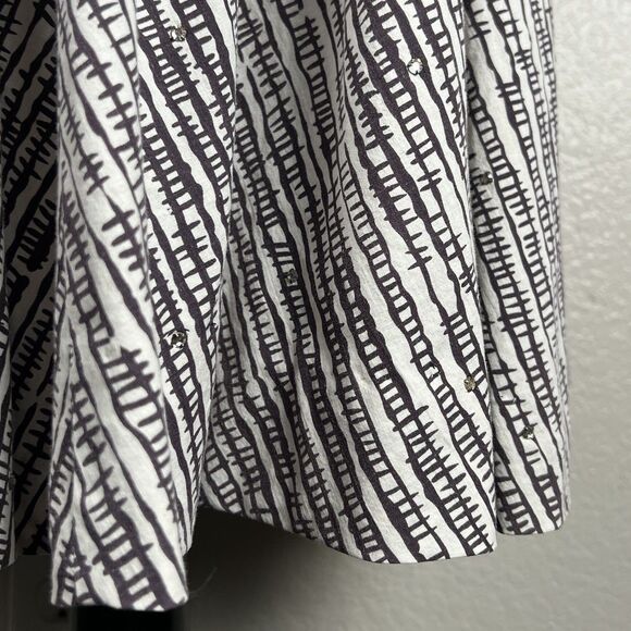 Vintage 1950s Sz 2P Black & White Full Skirt Halter Party Dress Rockabilly+Vest - Picture 6 of 12